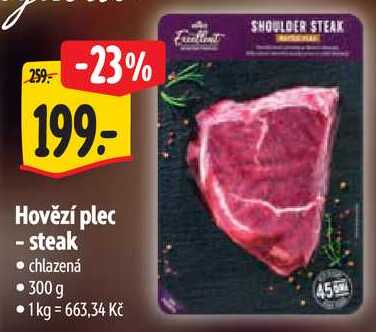 Hovězí plec - steak, 300 g 