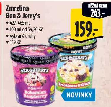 Zmrzlina Ben & Jerry's, 427-465 ml 