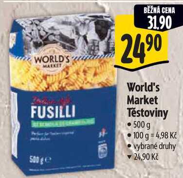 World's Market Těstoviny, 500 g 