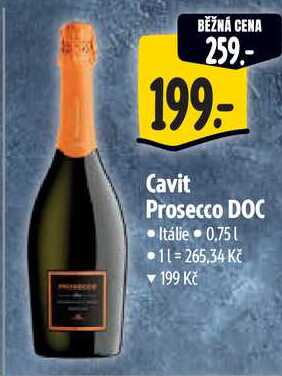 Cavit Prosecco DOC, 0,75 l