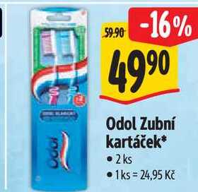 Odol Zubní kartáček, 2 ks