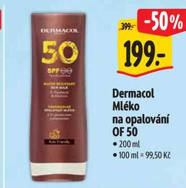 Dermacol Mléko na opalování OF 50, 200 ml 