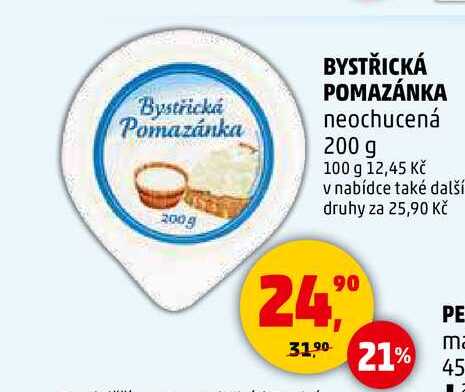 BYSTŘICKÁ POMAZÁNKA neochucená, 200 g  