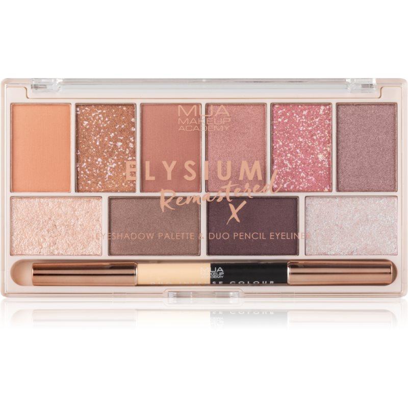 MUA Makeup Academy Elysium Remastered paleta očních stínů 10 barev duo 17 g