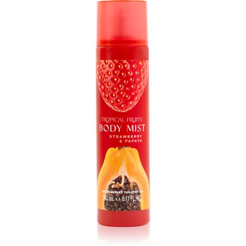 The Somerset Toiletry Co. Tropical Fruits Strawberry & Papaya tělová mlha na tělo a vlasy 240 ml