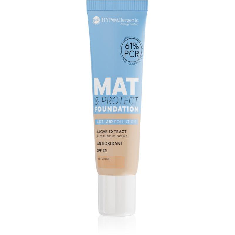 Bell Hypoallergenic Mat & Protect dlouhotrvající matující make-up SPF 25 odstín 06 Caramel 30 g