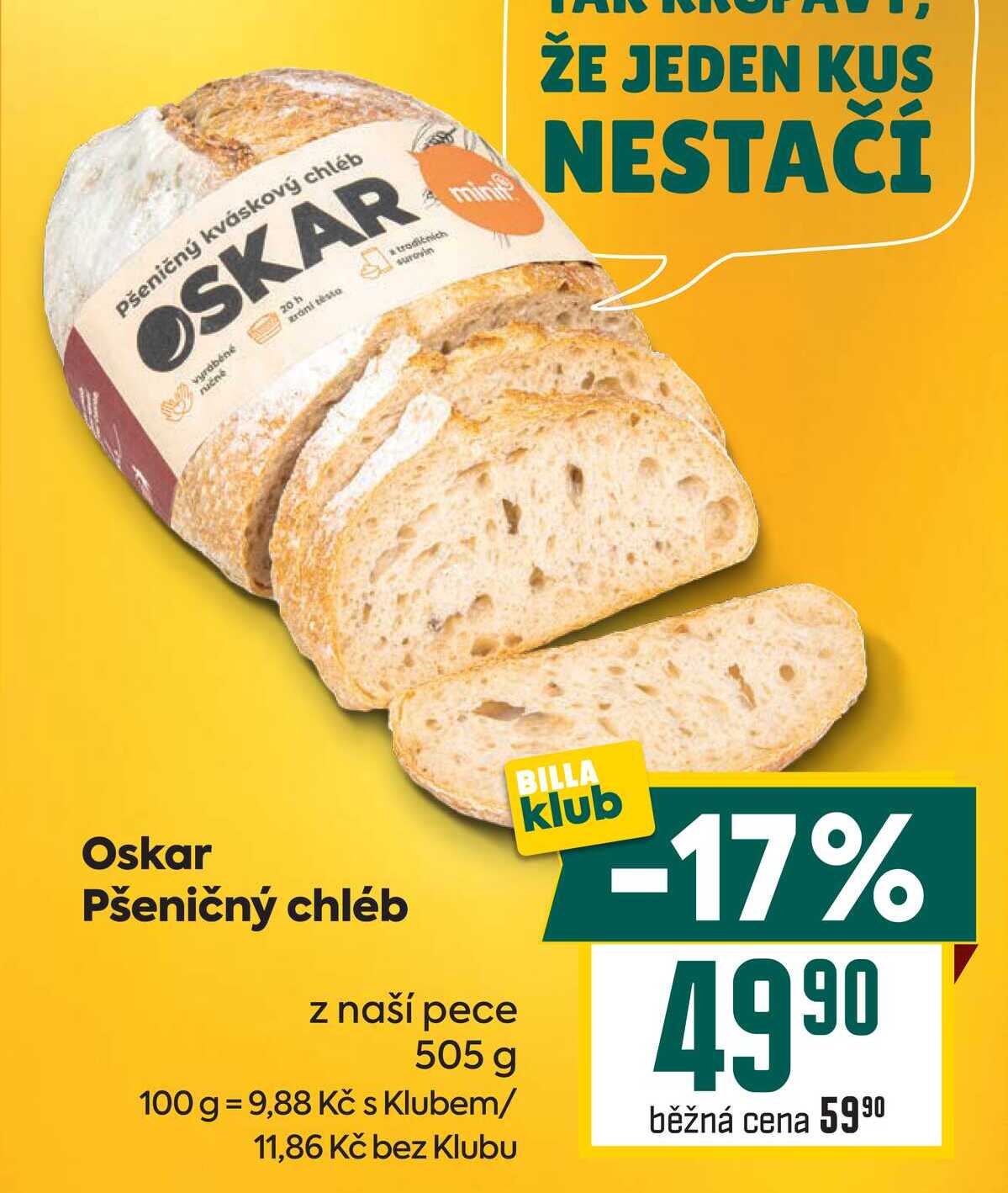 Oskar Pšeničný chléb z naší pece 505 g
