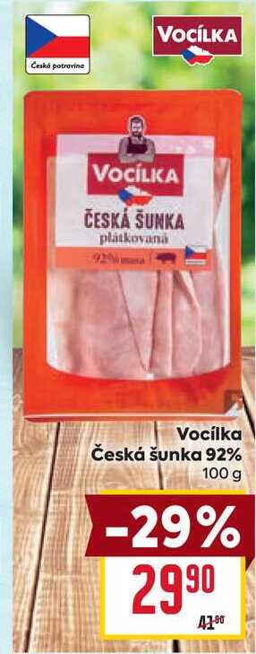 Vocílka Česká šunka 92% 100g