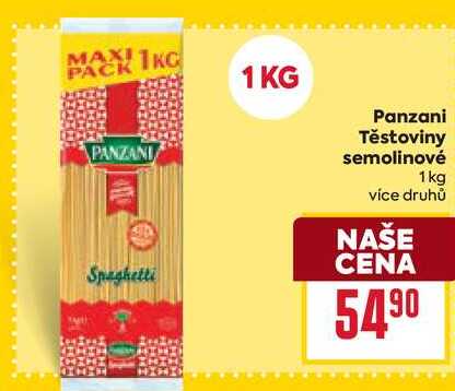 Panzani Těstoviny semolinové 1kg