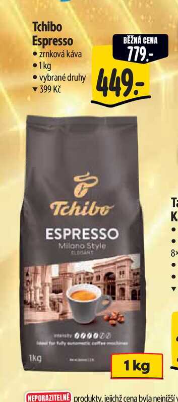 Tchibo Espresso  zrnková káva •1kg  