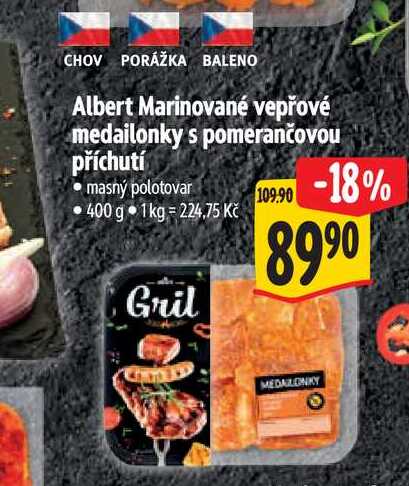 Albert Marinované vepřové medailonky s pomerančovou příchutí • 400 g