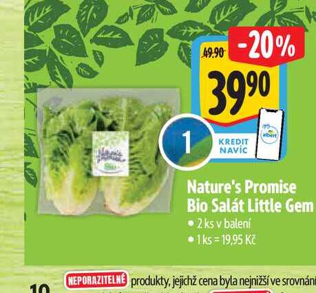 Nature's Promise Bio Salát Little Gem   2 ks 