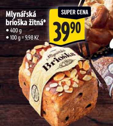 Mlynářská brioška žitná  400 g  
