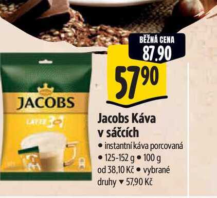  Jacobs Káva v sáčcích instantní káva porcovaná 125-152 g  