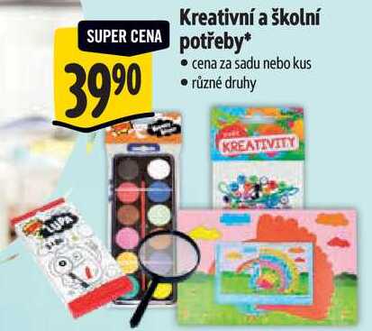 Kreativní a školní potřeby