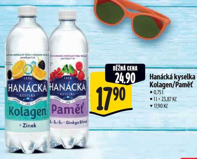 Hanácká kyselka Kolagen/Paměť, 0,75 l