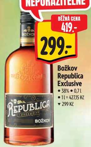 Božkov Republica Exclusive, 0,7 l