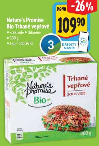 Nature's Promise Bio Trhané vepřové, 300 g