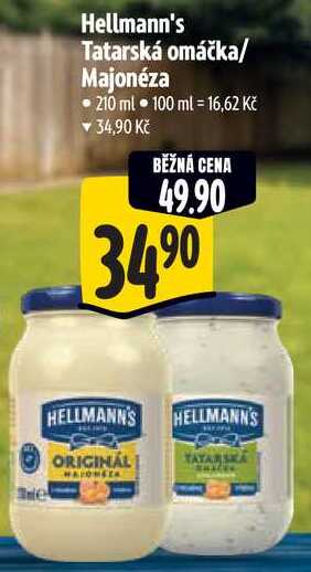 Hellmann's Tatarská omáčka/Majonéza, 210 ml 