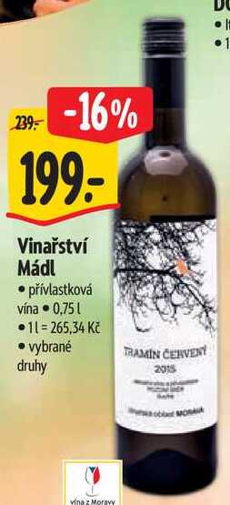 Vinařství Mádl, 0,75 l