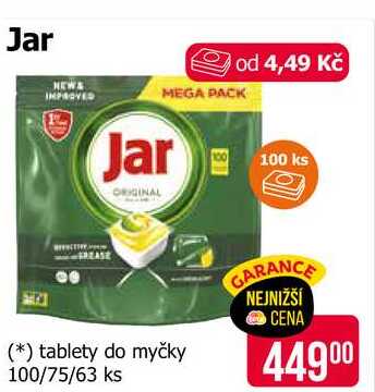 Jar kapsle do myčky 75ks, vybrané druhy