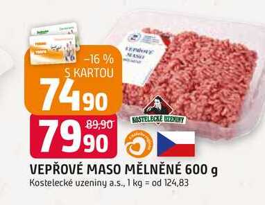 VEPŘOVÉ MASO MĚLNĚNÉ 600 g 