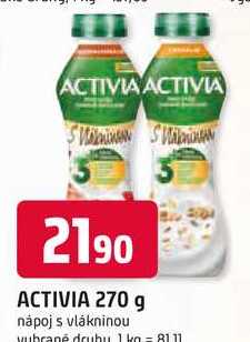 ACTIVIA 270 g nápoj s vlákninou vybrané druhy