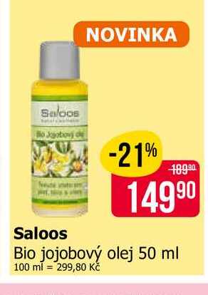 Saloos Bio jojobový olej 50 ml