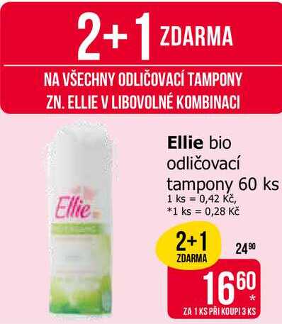 Ellie bio odličovací tampony 60 ks 