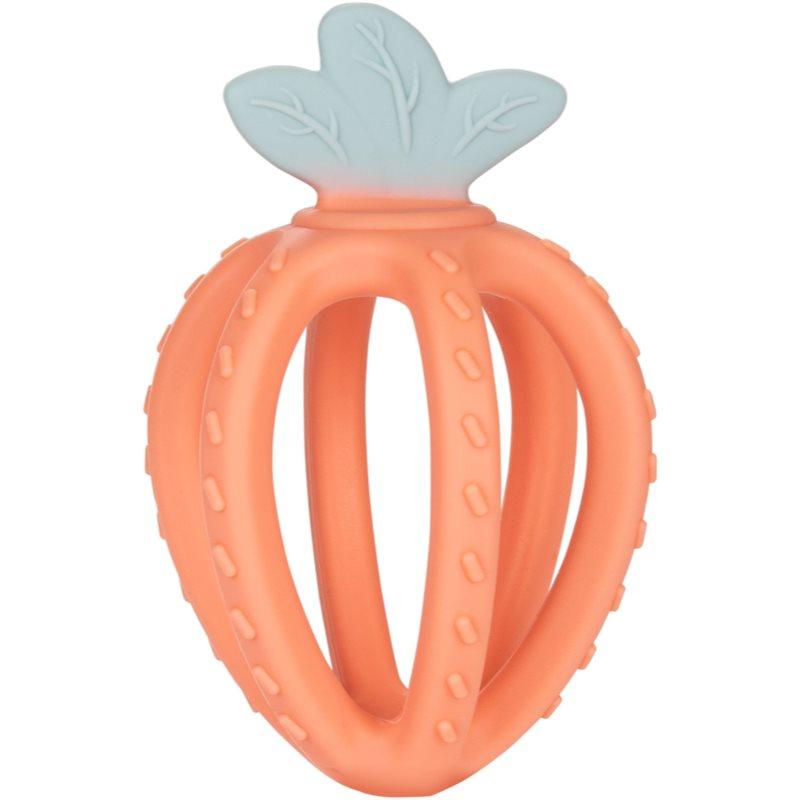 Canpol babies Silicone Sensory Teether Strawberry Orange kousátko Orange 3m+ 1 ks