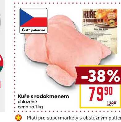 Kuře s rodokmenem chlazené cena za 1 kg