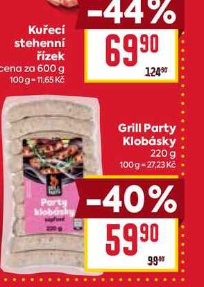 Grill Party Klobásky 220 g 