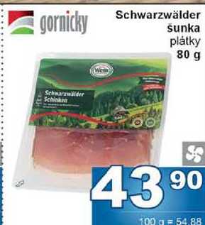 Schwarzwälder šunka plátky 80 g
