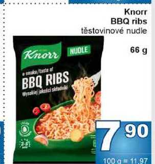 Knorr BBQ ribs těstovinové nudle 66g