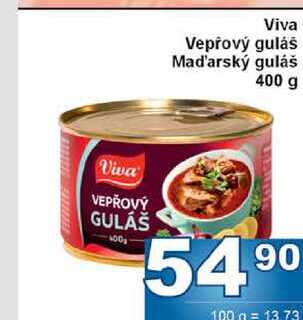 Viva Vepřový guláš Mad'arský guláš 400 g 