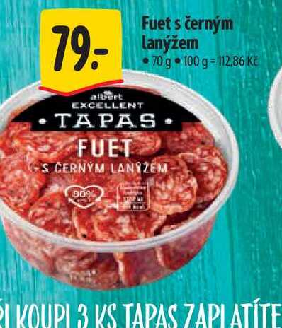 Fuet s černým lanýžem 70 g  