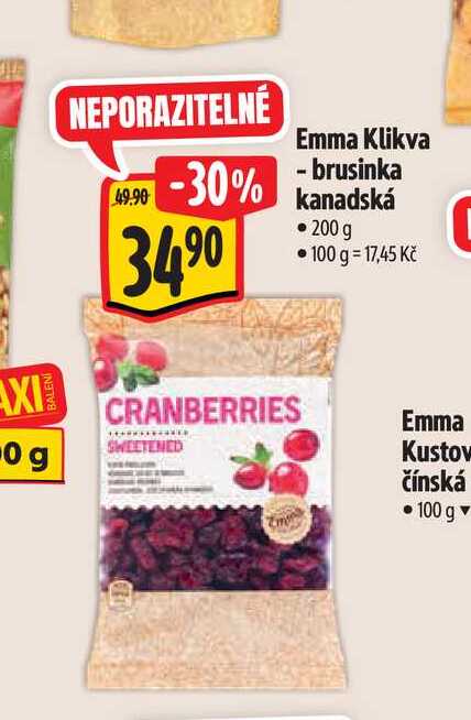  Emma Klikva - brusinka kanadská   200 g  