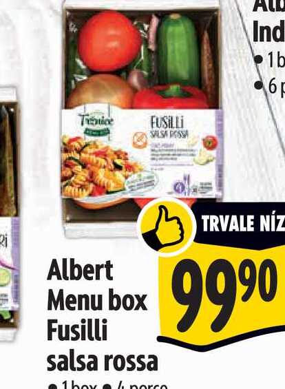  Albert Menu box Fusilli salsa rossa 1 box  