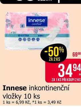 Innese inkontinenční vložky 10 ks