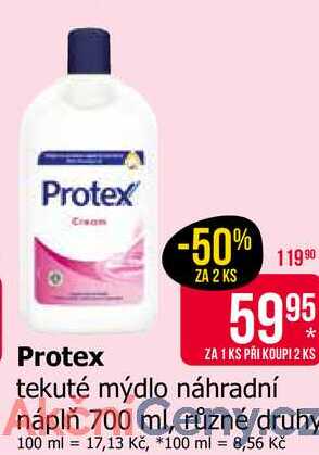 Protex tekuté mýdlo náhradní náplň 700 ml, různé druhy 