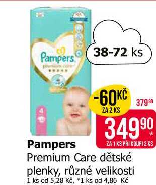 Pampers Premium Care dětské plenky, různé velikosti 