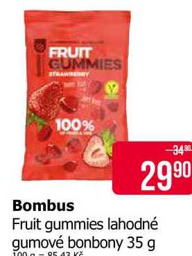 Bombus Fruit gummies lahodné gumové bonbony 35 g 