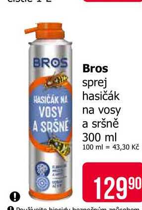 Bros sprej hasičák na vosy a sršně 300 ml 