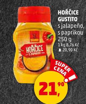 HOŘČICE GUSTITO s jalapeño, 250 g