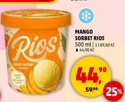 MANGO SORBET RIOS, 500 ml  