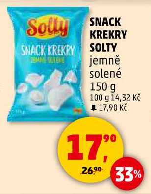SNACK KREKRY SOLTY jemně solené, 150 g 
