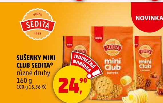 SUŠENKY MINI CLUB SEDITA různé druhy, 160 g 