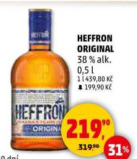 HEFFRON ORIGINAL 38% alk., 0,5 l