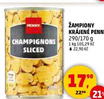 ŽAMPIONY KRÁJENÉ PENNY, 290/170 g 