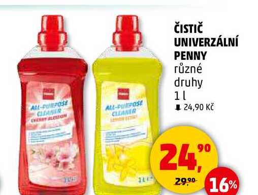 ČISTIČ UNIVERZÁLNÍ PENNY různé druhy, 1 l 